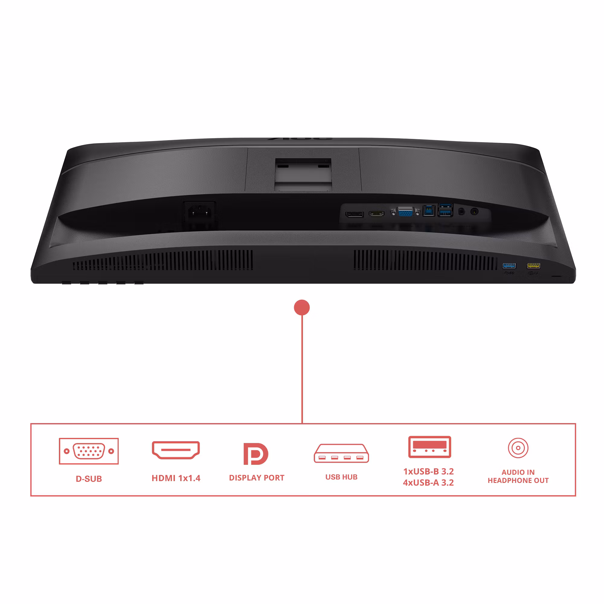 AOC 24E4U datorskärm 60,5 cm (23,8") 1920 x 1080 pixlar Full HD LED svart
