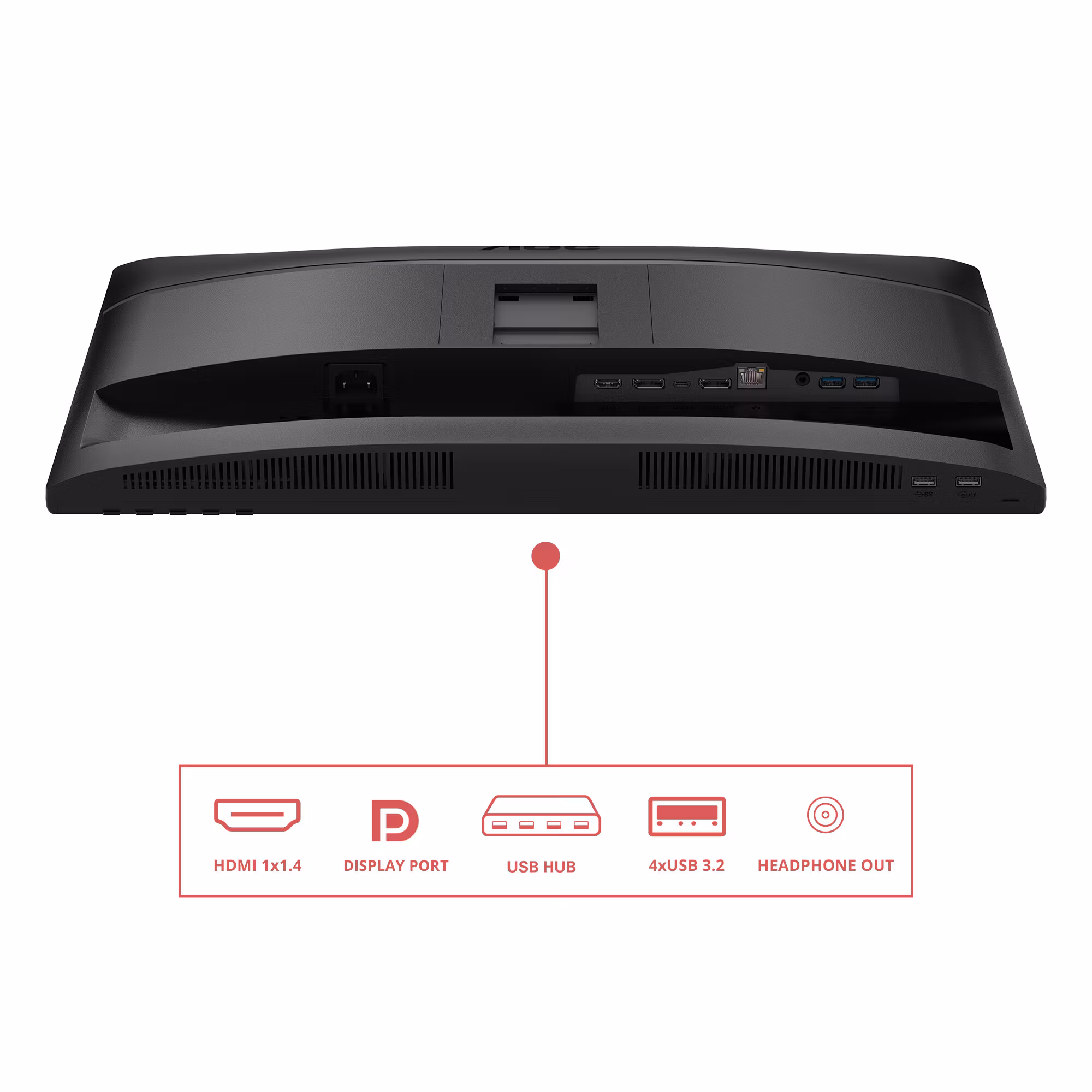 AOC E4 24E4CV datorskärm 60,5 cm (23,8") 1920 x 1080 pixlar Full HD LED svart