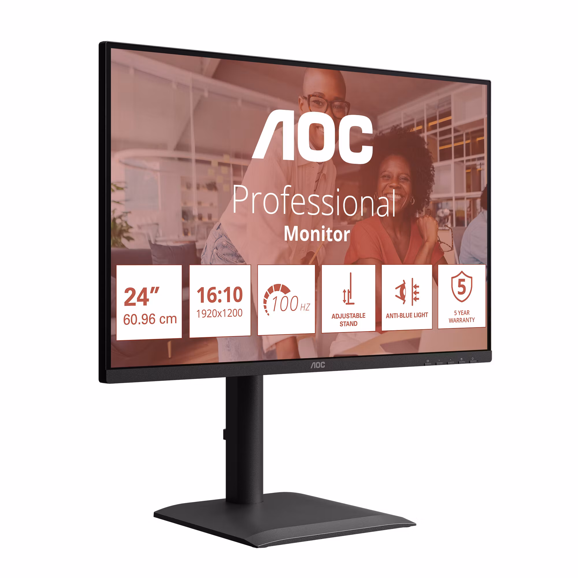 AOC E4 X24E4U datorskärm 61 cm (24") 1920 x 1200 pixlar Full HD LED svart