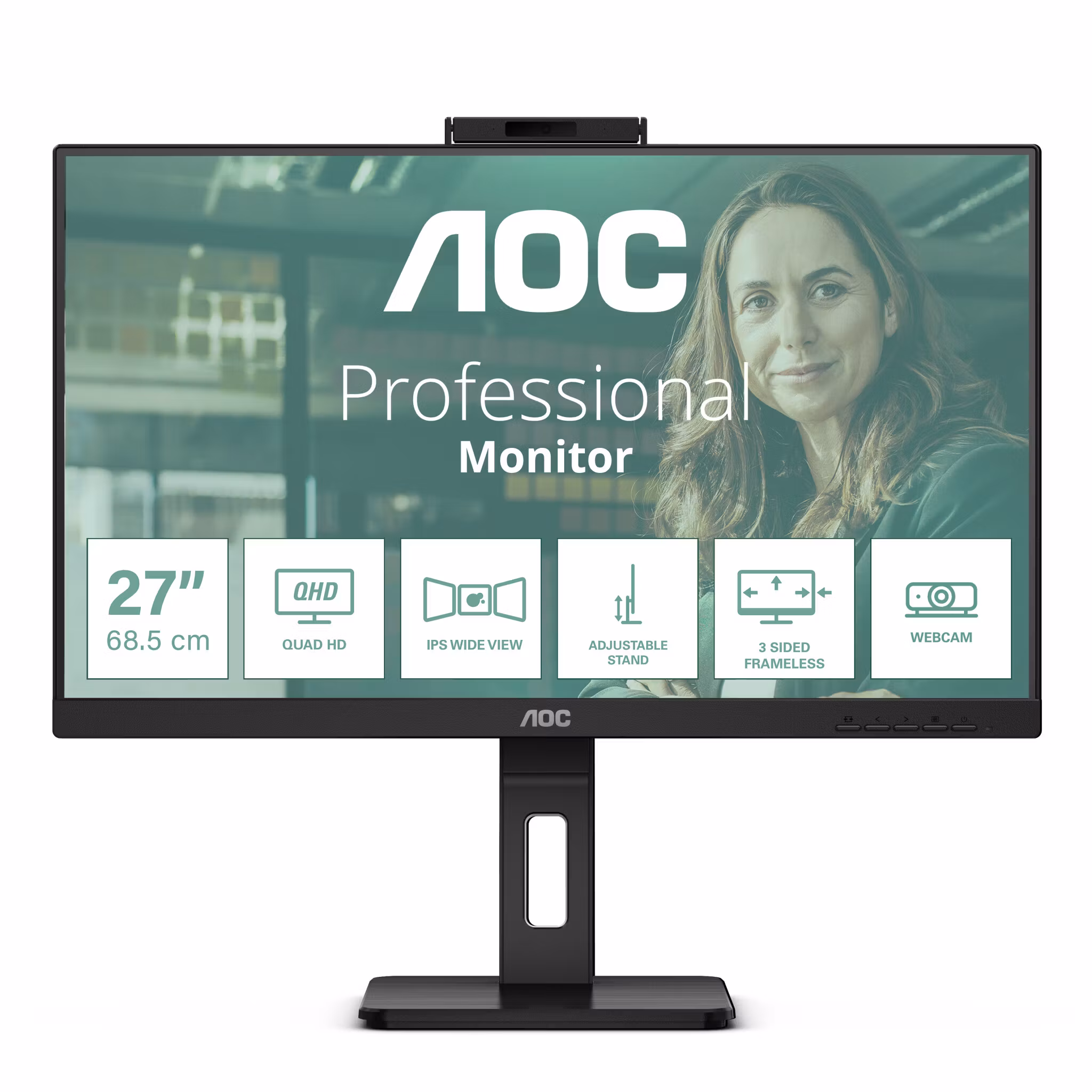 AOC Q27P3QW 27" 2560 x 1440 pixlar Quad HD Monitor