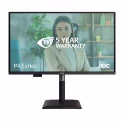 AOC Q27P4U datorskärm 68,6 cm (27") 2560 x 1440 pixlar Wide Quad HD svart