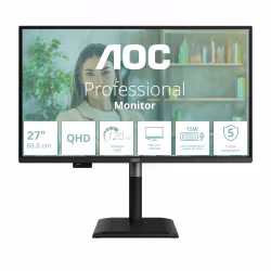 AOC Q27P4U datorskärm 68,6 cm (27") 2560 x 1440 pixlar Wide Quad HD svart