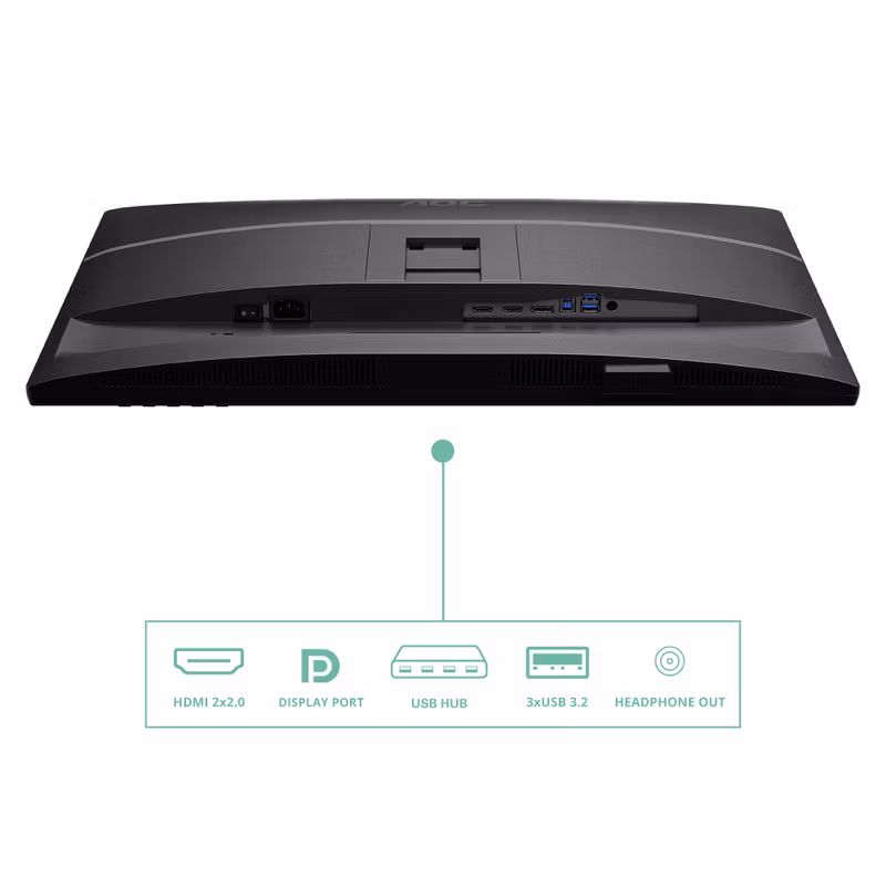 AOC Q27P4U datorskärm 68,6 cm (27") 2560 x 1440 pixlar Wide Quad HD svart