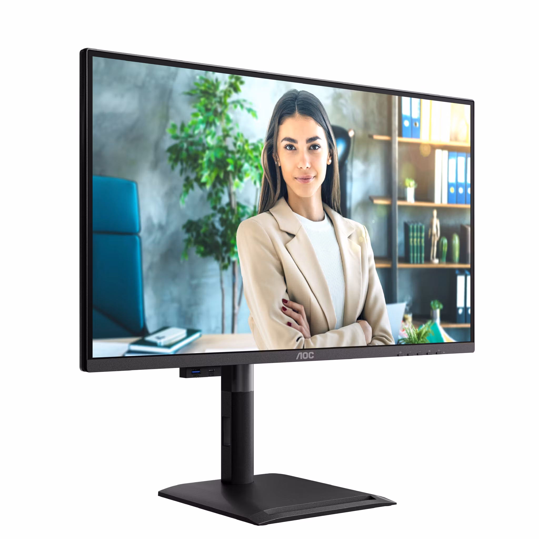 AOC Q27P4U datorskärm 68,6 cm (27") 2560 x 1440 pixlar Wide Quad HD svart