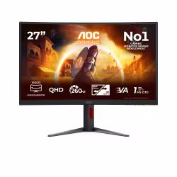 AOC G4 CQ27G4Z2P datorskärm 27" 2560 x 1440 pixlar Quad HD LCD Gamingskärm