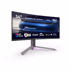 AOC Porsche PD34 dator­skärm 86,4 cm (34") 3440 x 1440 pixlar Wide Quad HD QD‑OLED Svart