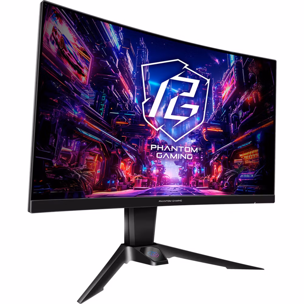 Asrock PG27QRT2A - 27 - svart, QHD, VA, böjd, FreeSync, Wi-Fi-antenn, 180Hz-panel