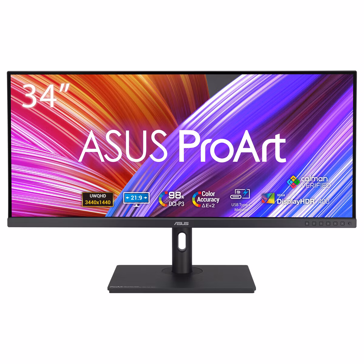 ASUS ProArt PA348CGV datorskärm 86,4 cm (34") 3440 x 1440 pixlar UltraWide Quad HD svart