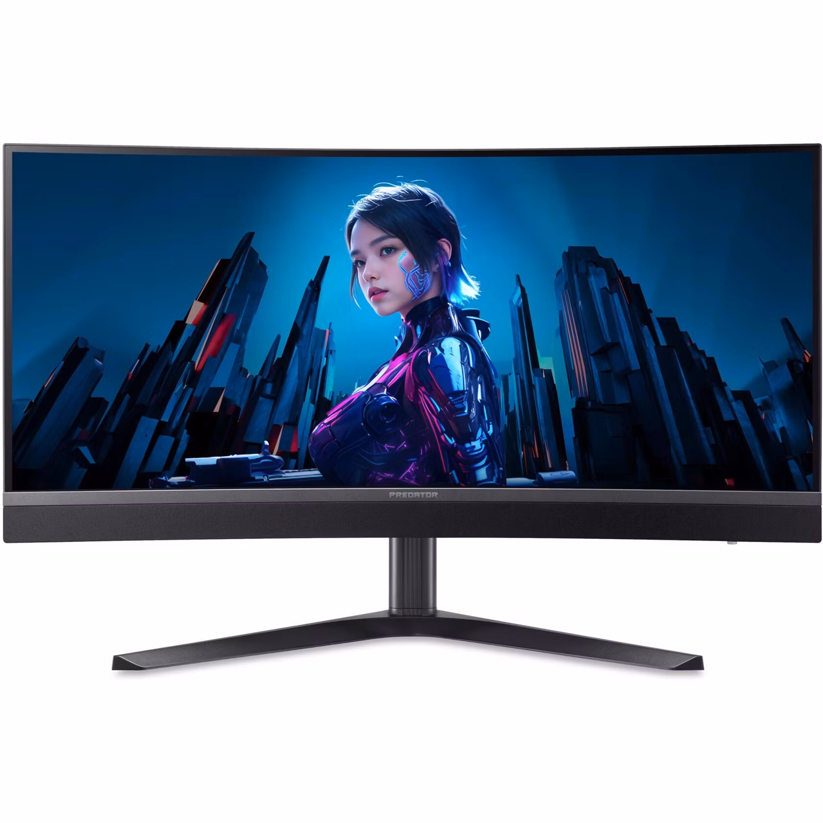 Acer Predator X34 V3 (X34V3bmiiphuzx), gaming-skärm – 34 tum – svart, UWQHD, VA, USB‑C, AMD FreeSync Premium, Mini‑LED, 180 Hz panel