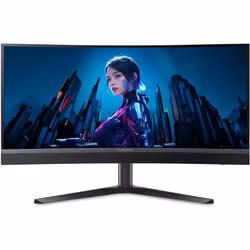 Acer Predator X34 V3 (X34V3bmiiphuzx), gaming-skärm – 34 tum – svart, UWQHD, VA, USB‑C, AMD FreeSync Premium, Mini‑LED, 180 Hz panel