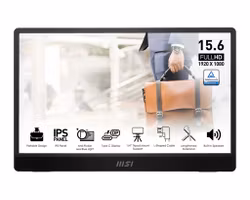 MSI PRO MP161DE E2 datorskärm 39,6 cm (15,6") 1920 x 1080 pixlar Full HD LED Svart