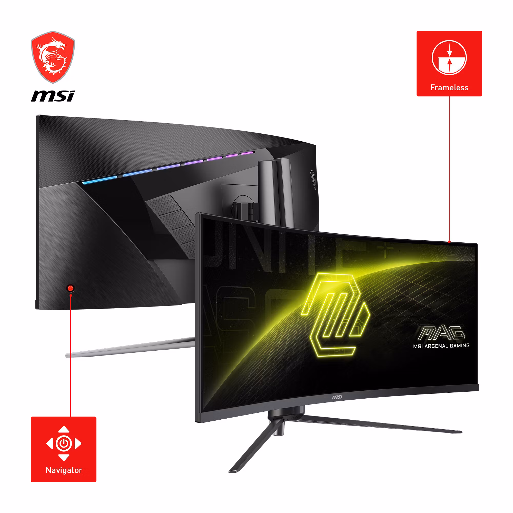 MSI MAG 345CQRDE datorskärm 86,4 cm (34") 3440 x 1440 pixlar UltraWide Dual Quad HD svart