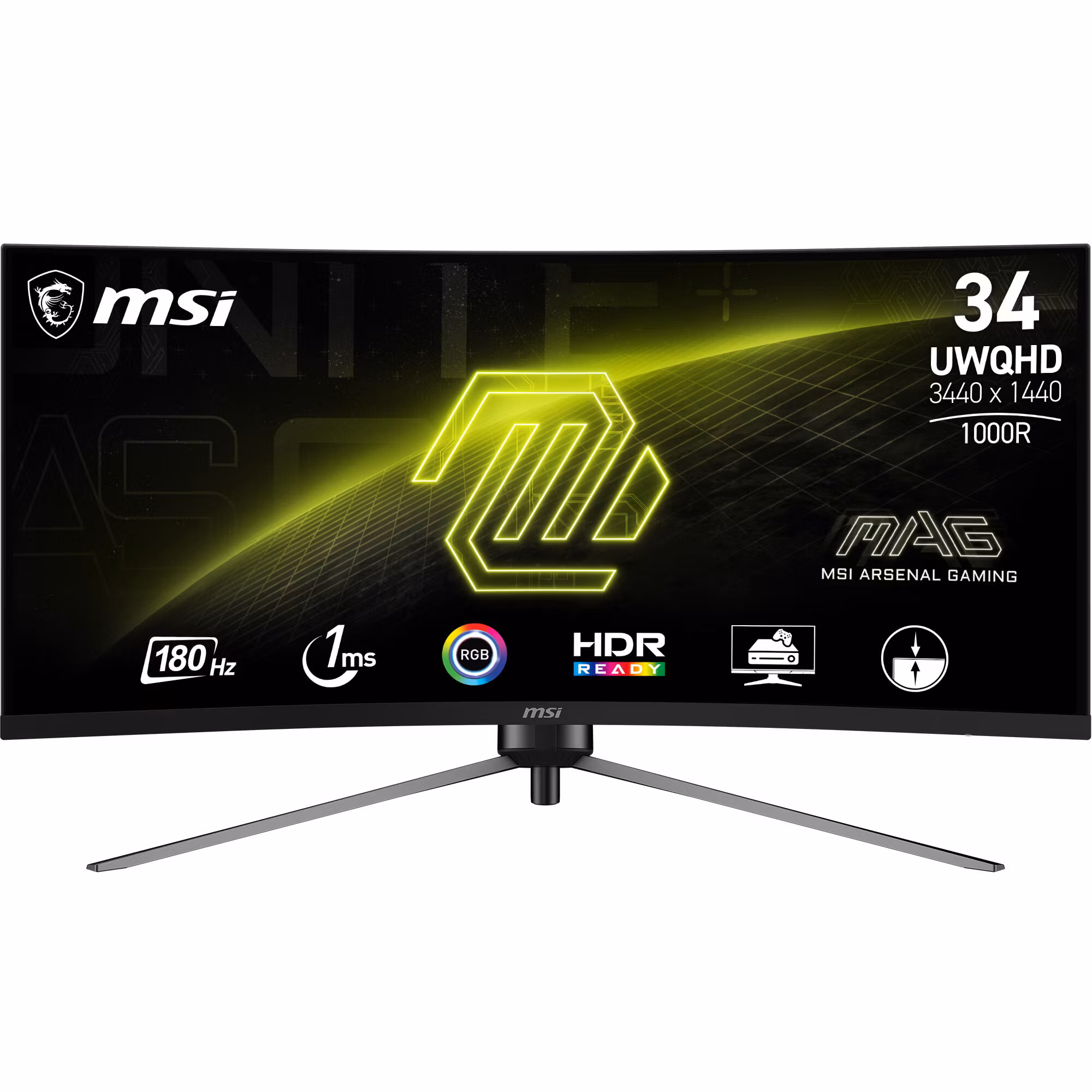 MSI MAG 345CQRDE datorskärm 86,4 cm (34") 3440 x 1440 pixlar UltraWide Dual Quad HD svart