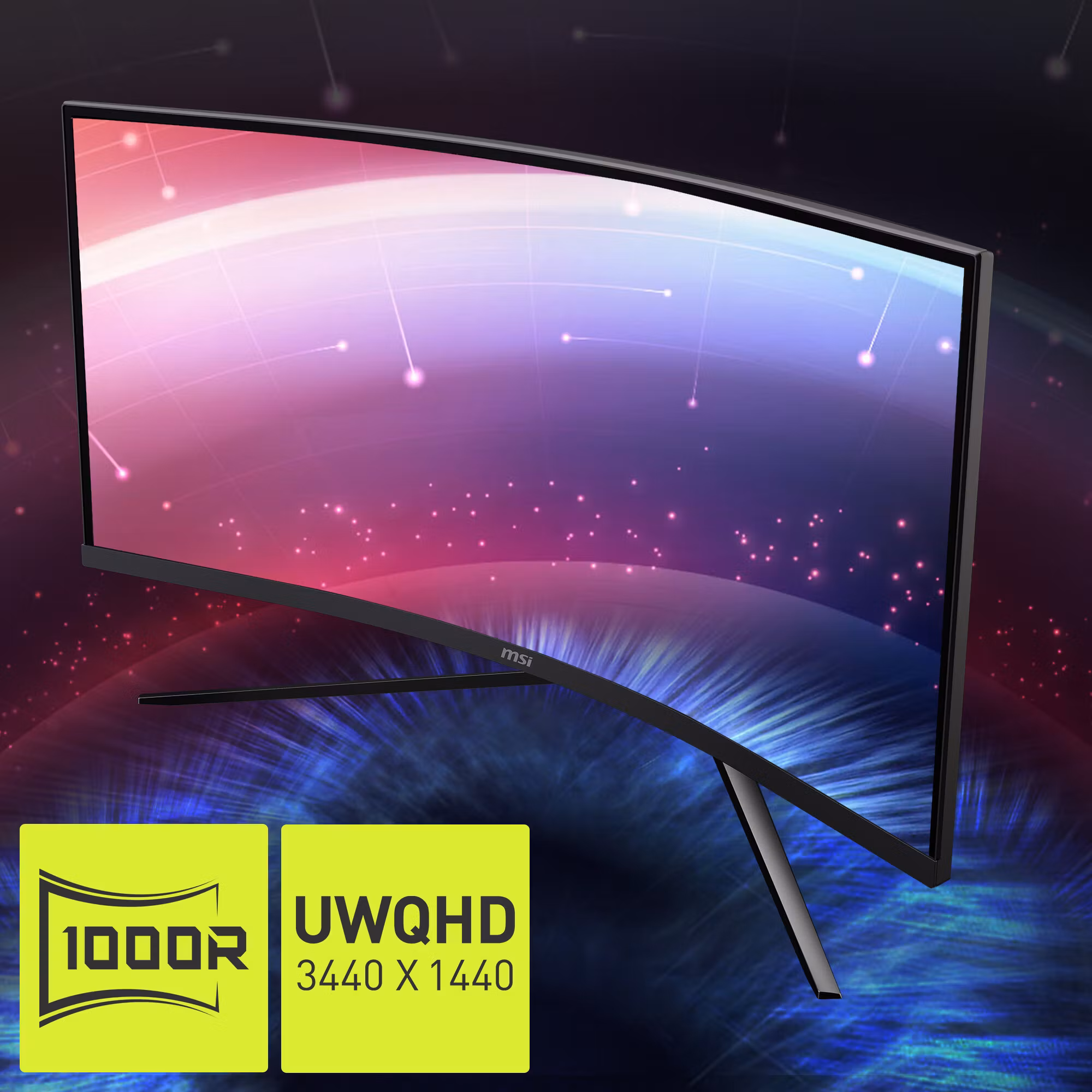 MSI MAG 345CQRDE datorskärm 86,4 cm (34") 3440 x 1440 pixlar UltraWide Dual Quad HD svart