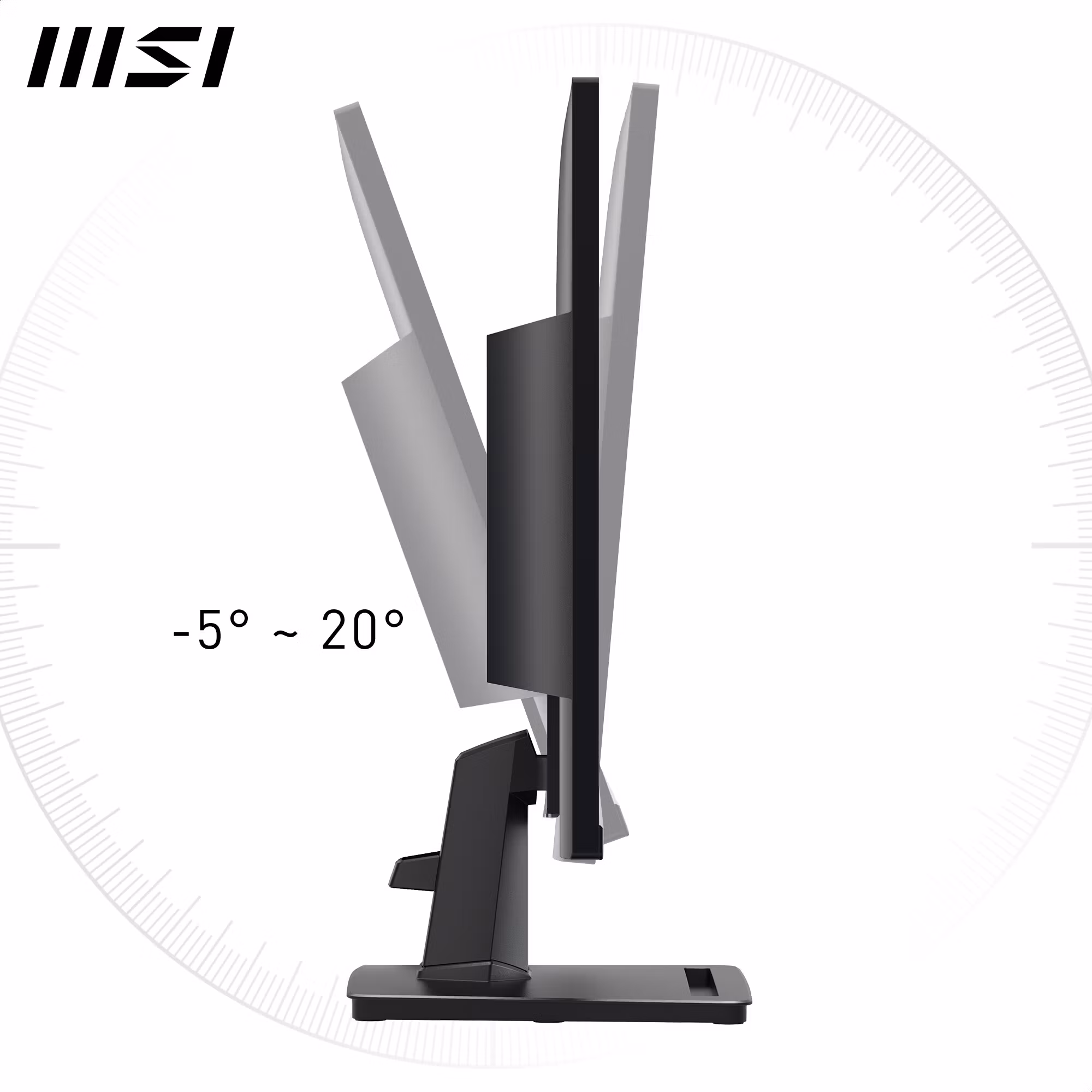MSI Pro MP245G 24-tums bildskärm, FHD (1920 x 1080), 100Hz, IPS, 1ms, 1x HDMI 1.4b, 1x DP 1.2a output, 1x D-Sub (VGA), inbyggda högtalare, Anti-Glare, Anti-Flicker, Less Blue Light, TÜV-certifierad, V