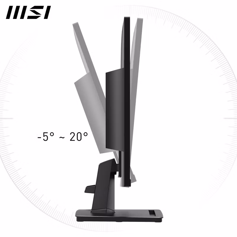 MSI Pro MP245G 24-tums bildskärm, FHD (1920 x 1080), 100Hz, IPS, 1ms, 1x HDMI 1.4b, 1x DP 1.2a output, 1x D-Sub (VGA), inbyggda högtalare, Anti-Glare, Anti-Flicker, Less Blue Light, TÜV-certifierad, V