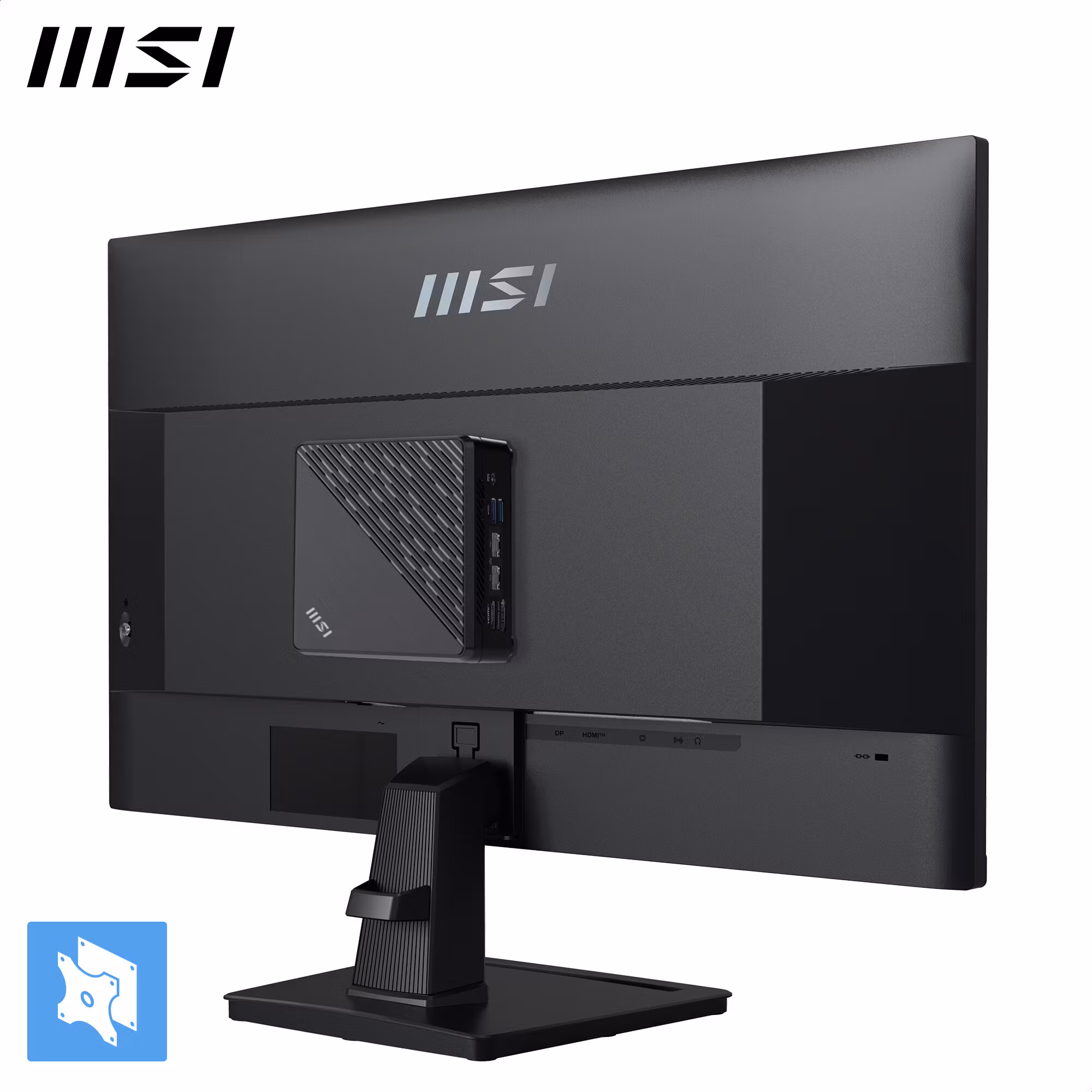 MSI Pro MP245G 24-tums bildskärm, FHD (1920 x 1080), 100Hz, IPS, 1ms, 1x HDMI 1.4b, 1x DP 1.2a output, 1x D-Sub (VGA), inbyggda högtalare, Anti-Glare, Anti-Flicker, Less Blue Light, TÜV-certifierad, V