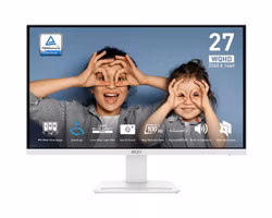MSI Pro MP273QWDE E2 bildskärm 68,6 cm (27") 2560 x 1440 pixlar Wide Quad HD LCD Vit