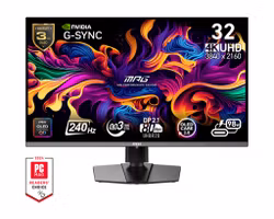 MSI MPG 322URX QD-OLED datorskärm 80 cm (31,5") 3840 x 2160 pixlar 4K Ultra HD Svart