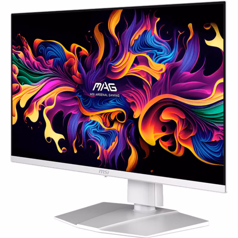 MSI MAG 272QPWDE QD-OLED X28 gaming-skärm – 26,5 tum – vit, QHD, HDMI, DP, USB‑C, HDR, 280 Hz panel