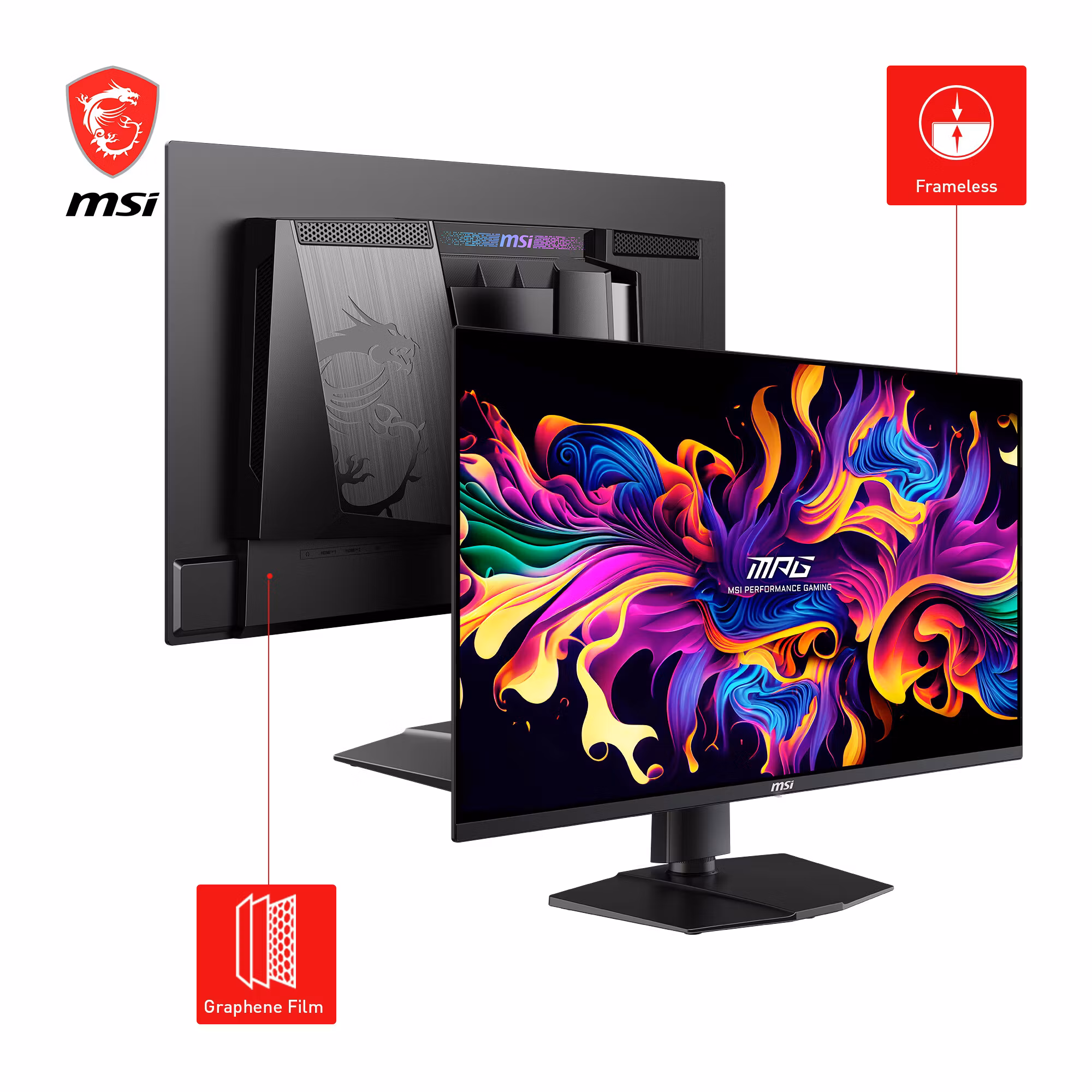 MSI MPG 271QRXDE QD-OLED datorskärm 67.3 cm (26.5") 2560 x 1440 pixlar Wide Quad HD svart