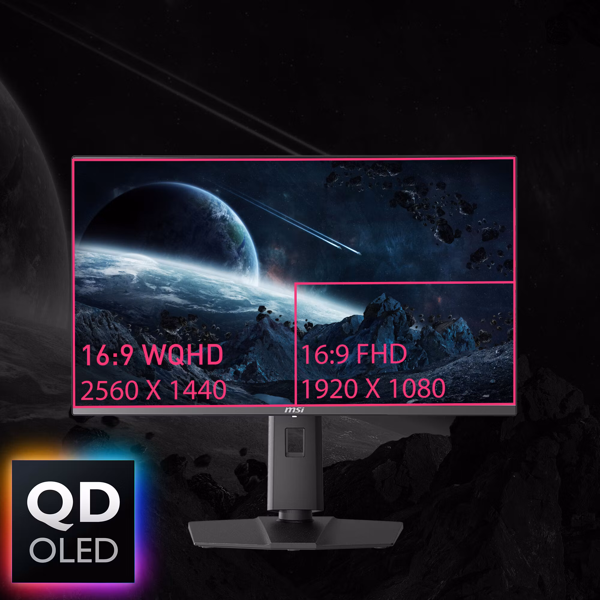 MSI MPG 271QRXDE QD-OLED datorskärm 67.3 cm (26.5") 2560 x 1440 pixlar Wide Quad HD svart