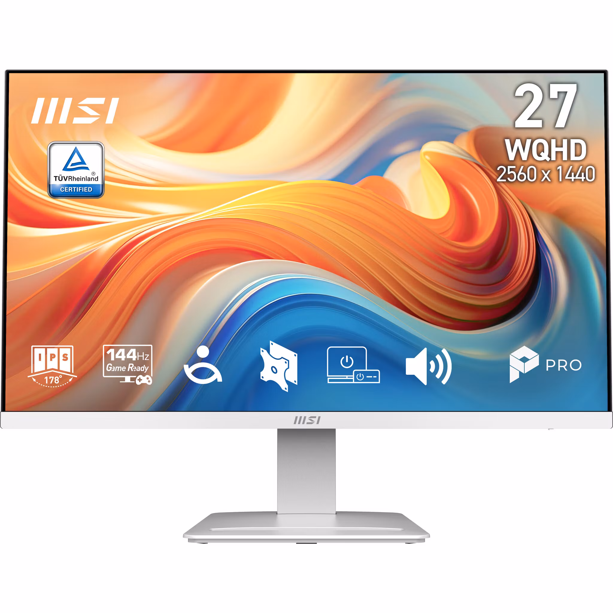 MSI Pro MP273QW E14 datorskärm 68,6 cm (27") 2560 x 1440 pixlar Wide Quad HD Vit