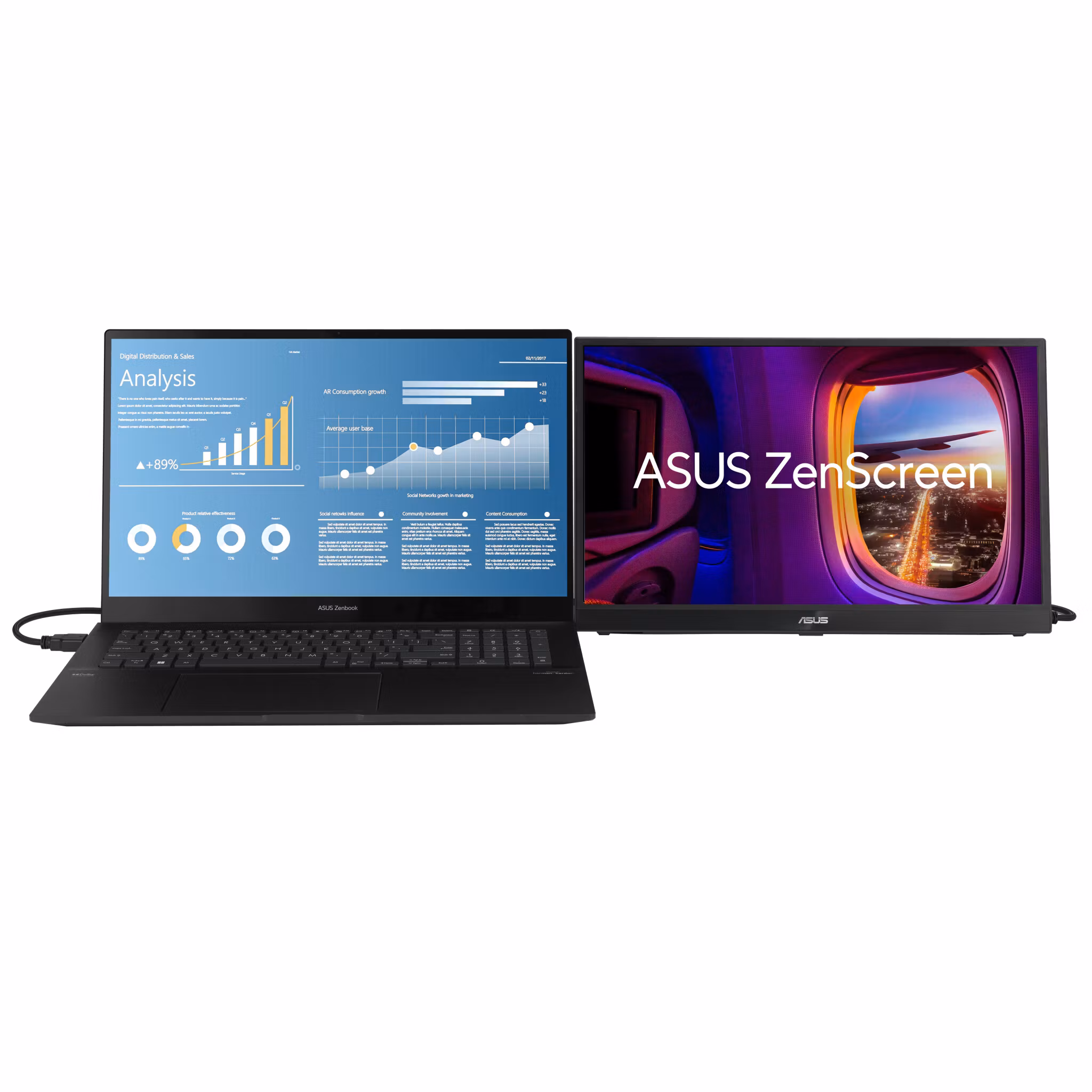 ASUS ZenScreen MB17AHG bildskärm 43,9 cm (17,3") 1920 x 1080 pixlar Full HD LCD Svart