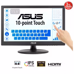 ASUS Touch VT169HE datorskärm 39,6 cm (15,6") 1920 x 1080 pixlar Full HD LED pekskärm bordsmodell svart
