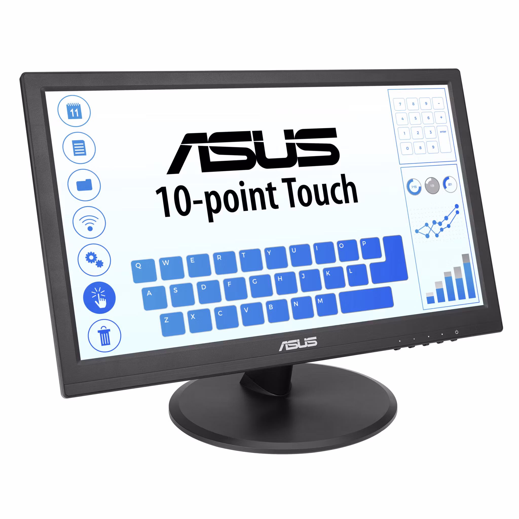 ASUS Touch VT169HE datorskärm 39,6 cm (15,6") 1920 x 1080 pixlar Full HD LED pekskärm bordsmodell svart