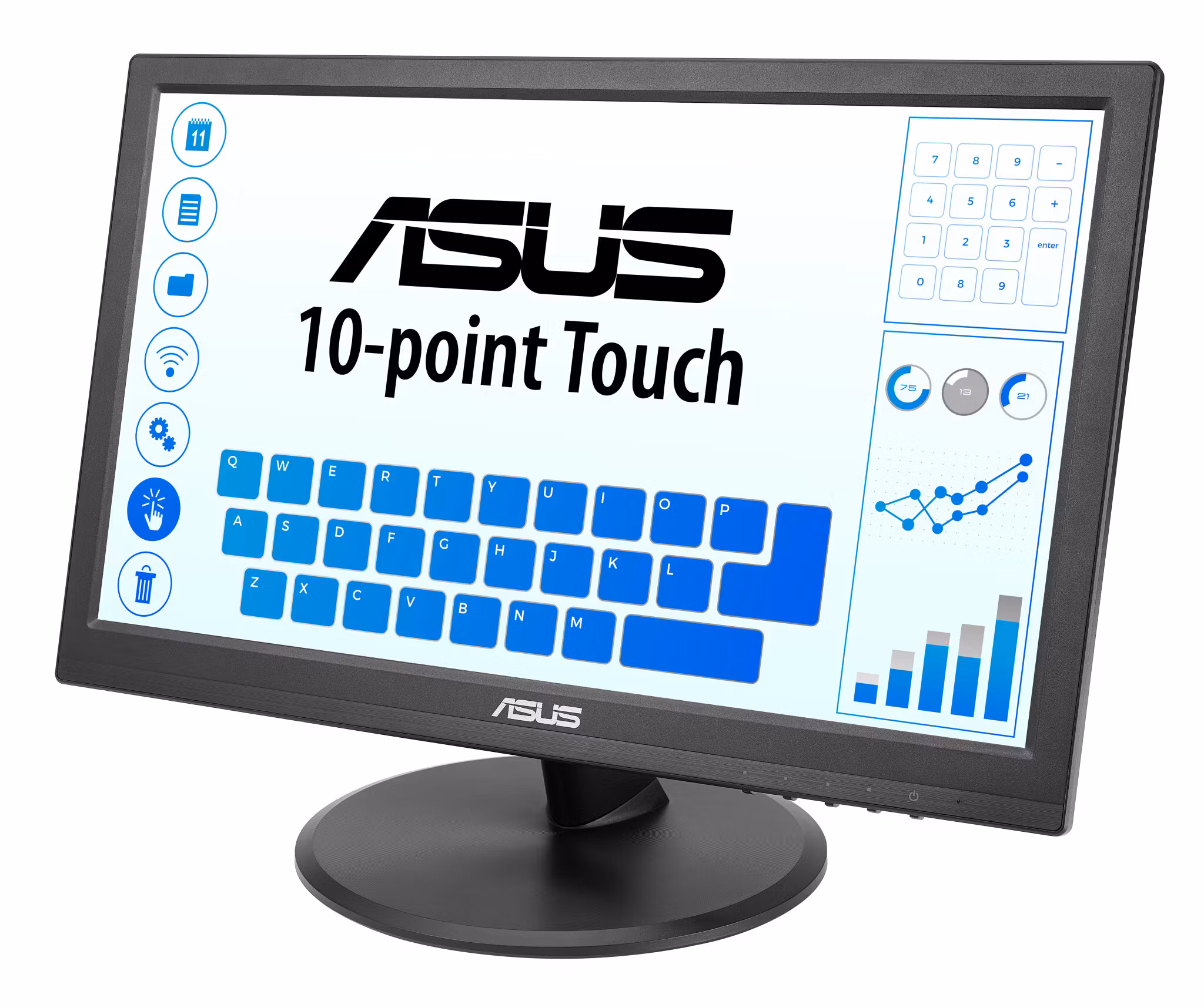 ASUS Touch VT169HE datorskärm 39,6 cm (15,6") 1920 x 1080 pixlar Full HD LED pekskärm bordsmodell svart
