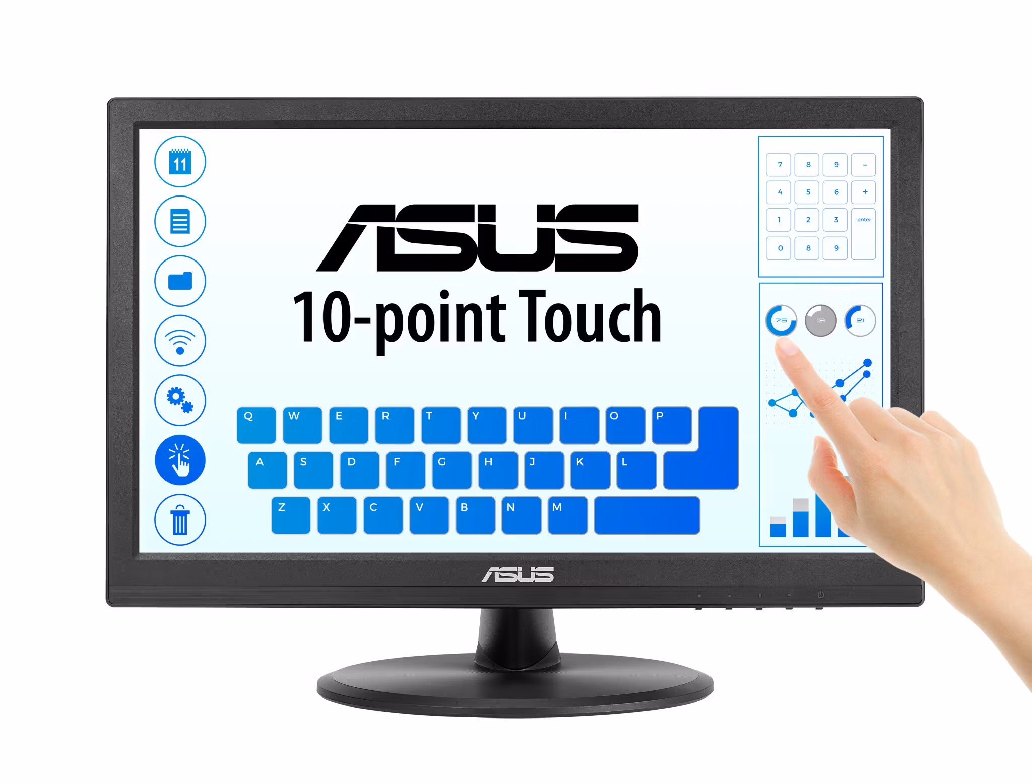 ASUS Touch VT169HE datorskärm 39,6 cm (15,6") 1920 x 1080 pixlar Full HD LED pekskärm bordsmodell svart