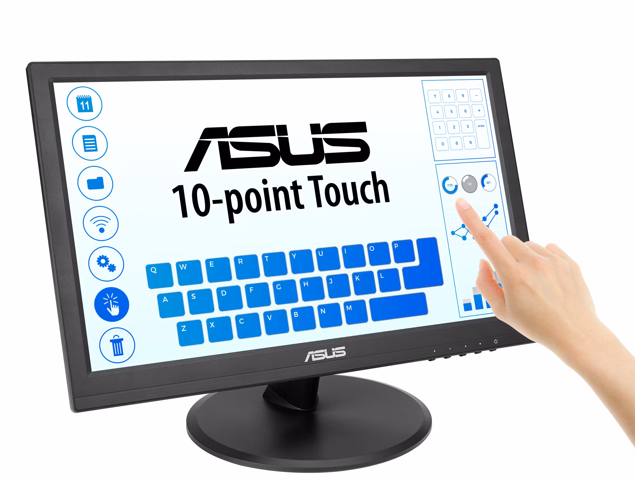 ASUS Touch VT169HE datorskärm 39,6 cm (15,6") 1920 x 1080 pixlar Full HD LED pekskärm bordsmodell svart