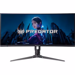 Acer Predator X34X5 QD-OLED – 34" – svart, UWQHD, välvd, AMD FreeSync Premium Pro, USB‑C, 240 Hz panel