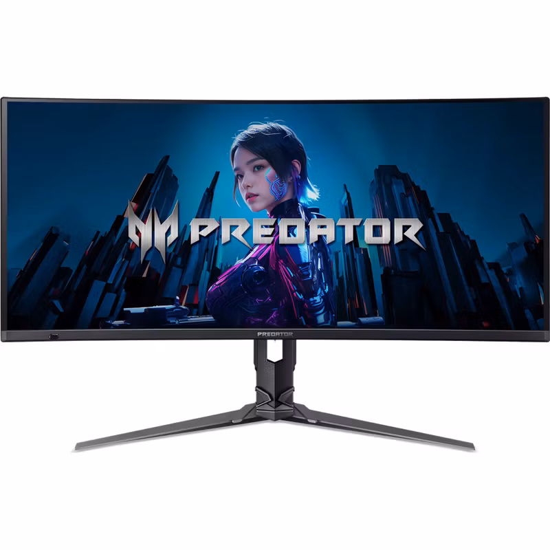 Acer Predator X34X5 QD-OLED – 34" – svart, UWQHD, välvd, AMD FreeSync Premium Pro, USB‑C, 240 Hz panel