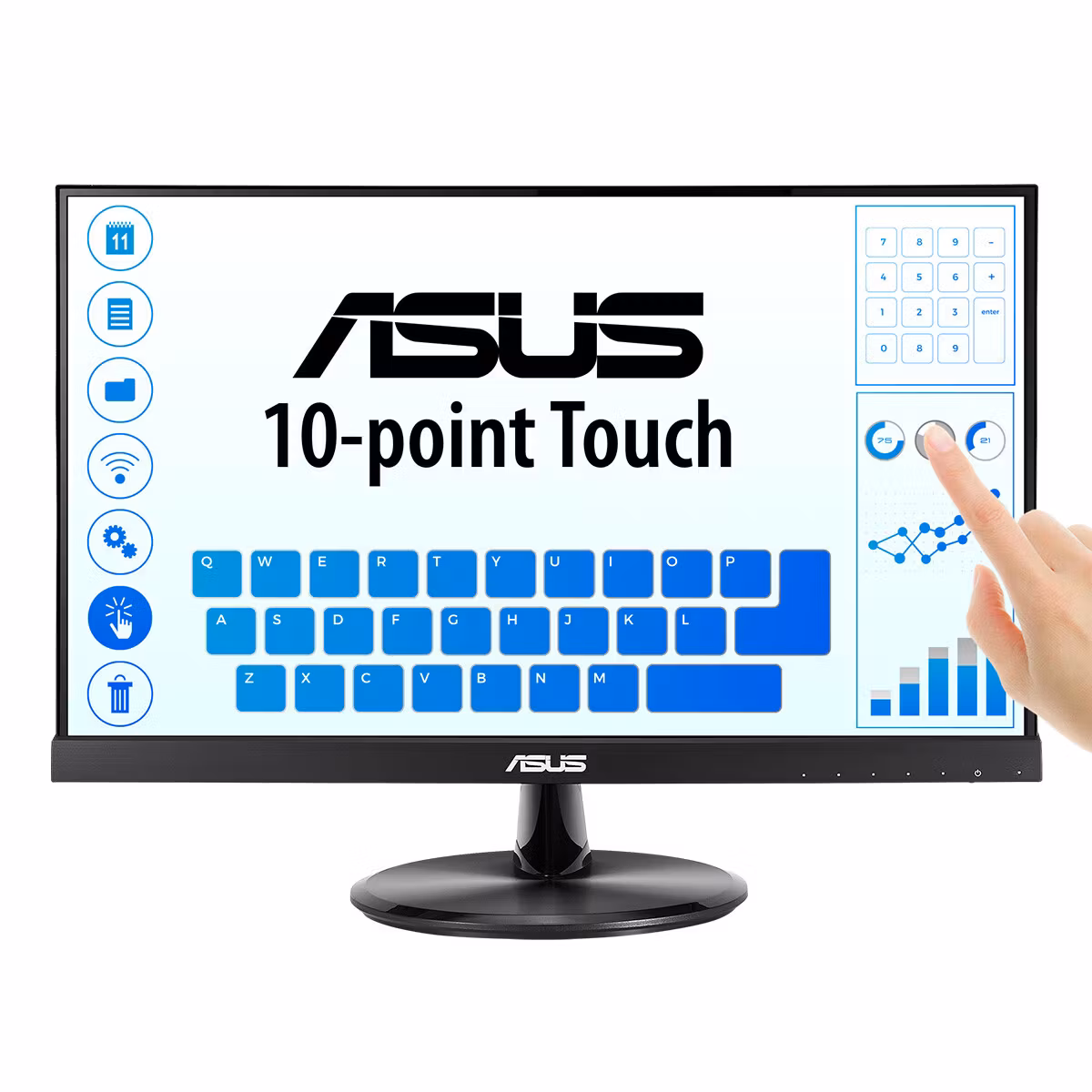ASUS VT229H bildskärm 54,6 cm (21,5") 1920 x 1080 pixlar Full HD LED pekskärm svart