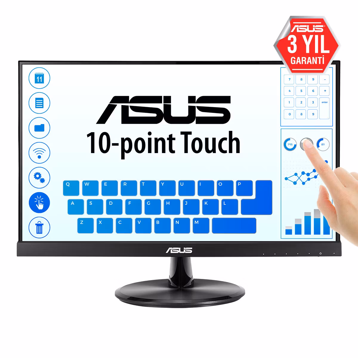 ASUS VT229H bildskärm 54,6 cm (21,5") 1920 x 1080 pixlar Full HD LED pekskärm svart