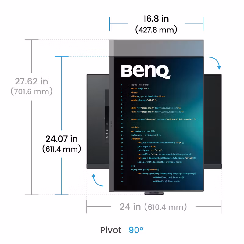 BenQ RD280UA datorskärm 71,6 cm (28,2") 3840 x 2560 pixlar 4K Ultra HD Svart