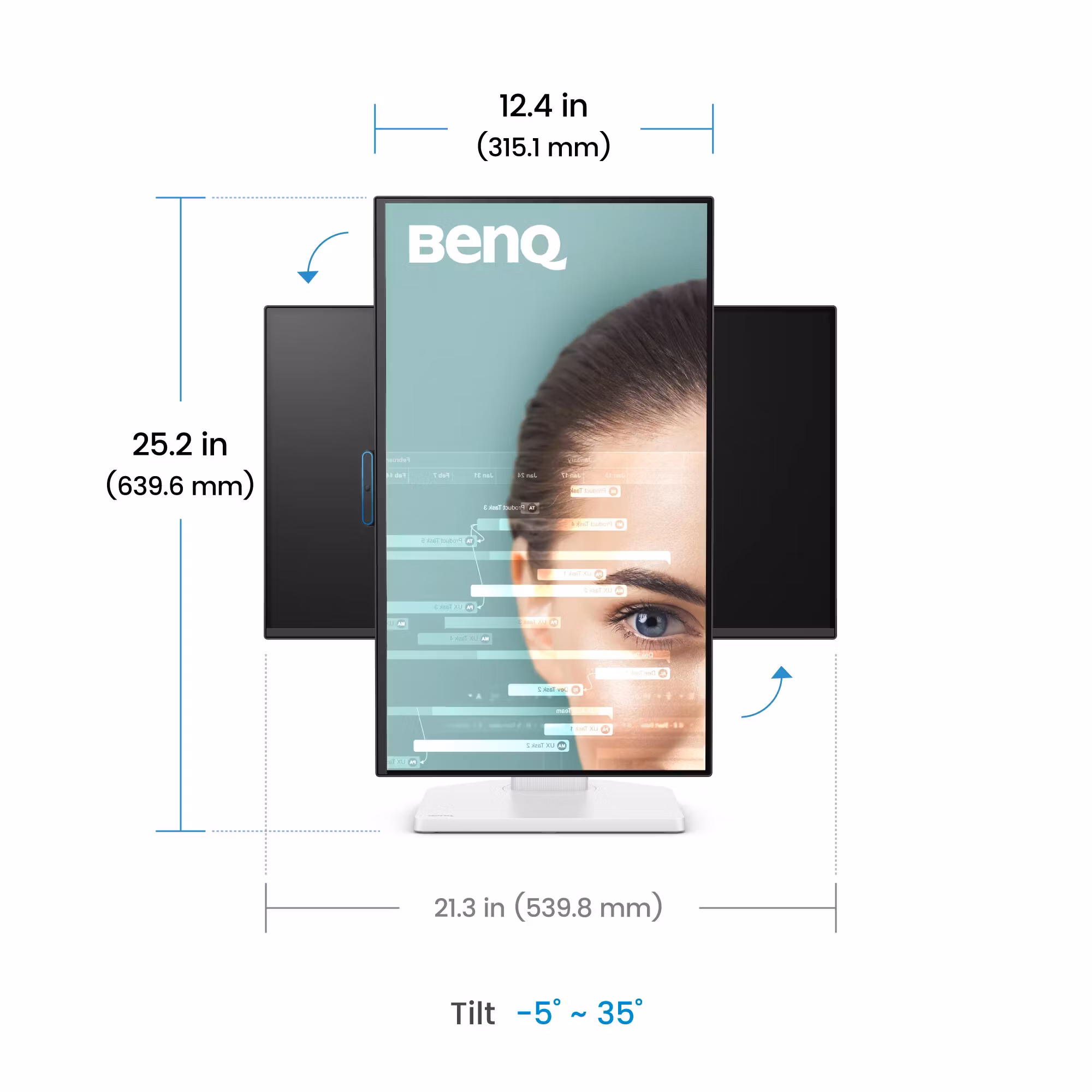 BenQ GW2490TC datorskärm 61 cm (24") 1920 x 1080 pixlar Full HD LED svart, vit