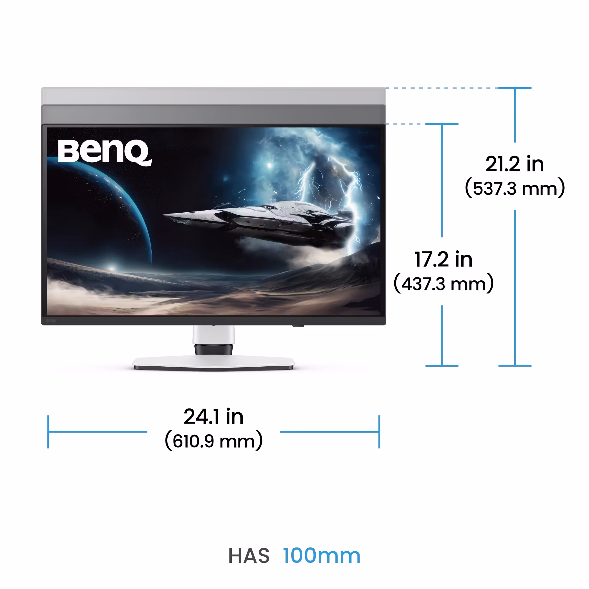 BenQ EX271UZ datorskärm 67,3 cm (26,5") 3840 x 2160 pixlar 4K Ultra HD OLED svart, vit