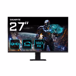 GIGABYTE GS27QA 27" QHD Gaming Monitor - 2560 x 1440 (QHD), 180Hz, 1ms, 300 cd/m², FreeSync, HDR Ready, HDMI 2.0, DisplayPort 1.4