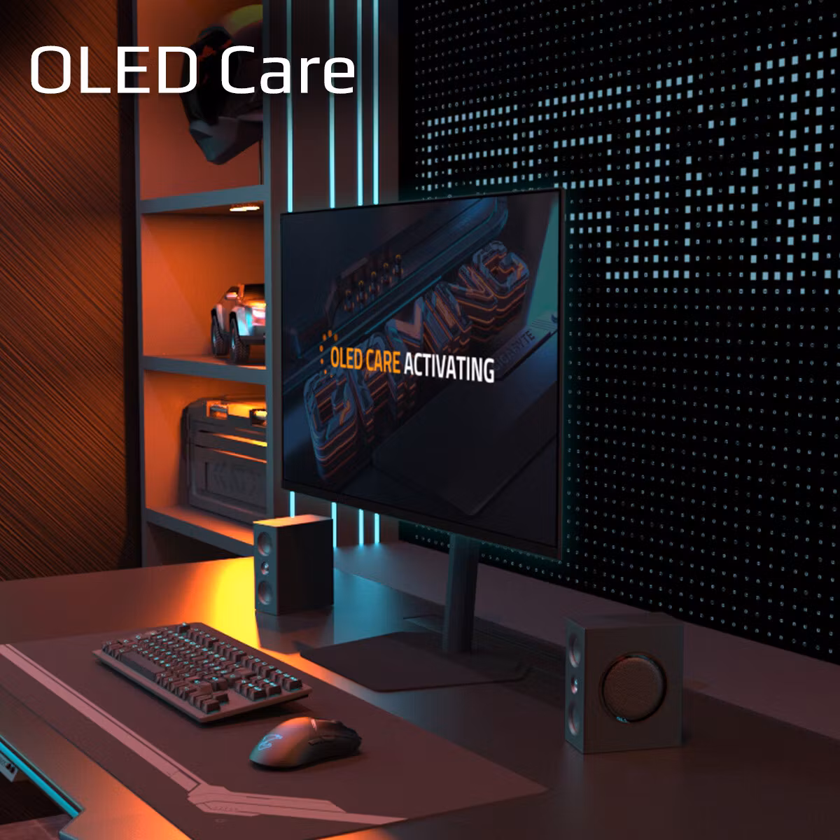 GIGABYTE MO27Q2 27" OLED QHD Gaming Monitor - 2560 x 1440, 240Hz, 0,03ms, 250 cd/m², Display HDR True Black 400, HDMI 2.1, DisplayPort 1.4