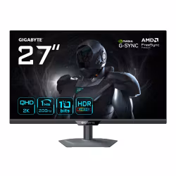 GIGABYTE G27Q2 27” 2K QHD Gaming Monitor - 2560 x 1440, 200Hz, 1ms, 350 cd/m², G-Sync Compatible, FreeSync Premium, HDR10, HDMI 2.0, DisplayPort 1.4
