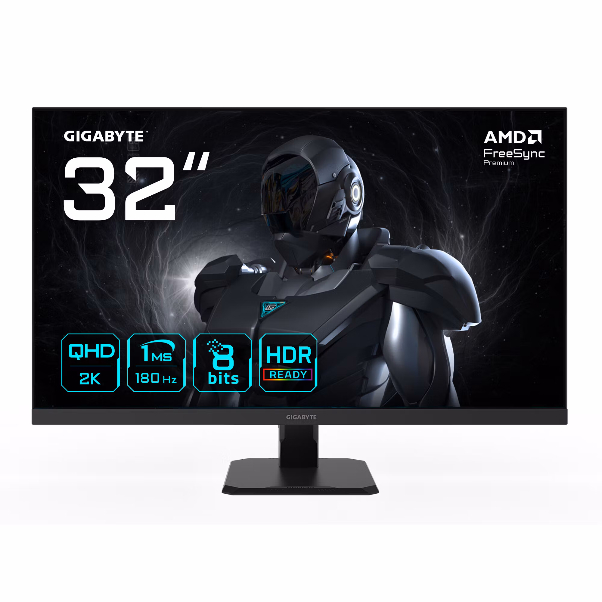 GIGABYTE GS32QA 32” QHD Gaming Monitor - 2560 x 1440, 180Hz, 1ms, 300 cd/m², FreeSync Premium, HDR Ready, HDMI 2.0, DisplayPort 1.4