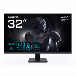 GIGABYTE GS32QA 32” QHD Gaming-skärm - 2560 x 1440, 180Hz, 1ms, 300 cd/m², FreeSync Premium, HDR Ready, HDMI 2.0, DisplayPort 1.4