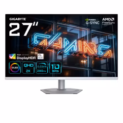 GIGABYTE MO27Q2A ICE 27” OLED 2K QHD Gaming-skärm - 2560 x 1440, 280Hz, 0,03ms, 250 cd/m², FreeSync Premium Pro, DisplayHDR True Black 400, HDMI 2.1, DisplayPort 1.4