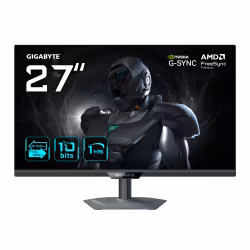 GIGABYTE G27UP 27” 4K UHD Gaming Monitor - Dual Mode (4K 160Hz eller FHD 320Hz), 3840 x 2160, 1ms, 400 cd/m², FreeSync Premium, HDR10, HDMI 2.1, DisplayPort 1.4