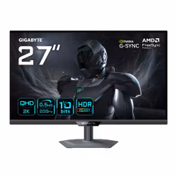 GIGABYTE G27Q20 27” QHD Gaming Monitor - 2560 x 1440, 200Hz, 0,5ms, 350 cd/m², G-Sync Compatible, FreeSync Premium, HDR10, HDMI 2.0, Displayport 1.4