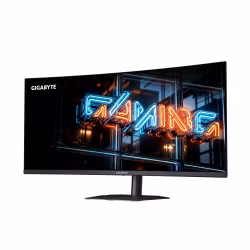 GIGABYTE MO34WQC36 34” WQHD böjd gamingmonitor - 3440 x 1440, 360Hz, 0.03ms, KVM, 300 cd/m², FreeSync Premium Pro, DisplayHDR True Black 500, HDMI 2.1, DisplayPort 2.1