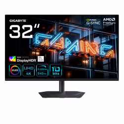 GIGABYTE MO32U24 32” OLED 4K UHD Gaming-skärm - 3840 x 2160, 240Hz, 0,03ms, 300 cd/m², G-Sync Compatible, FreeSync Premium Pro, Display HDR True Black 500, HDMI 2.1, DisplayPort 1.4